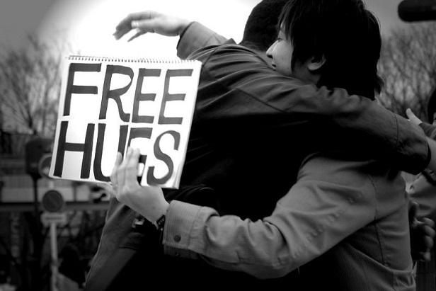 Free hugs Campaign Sign