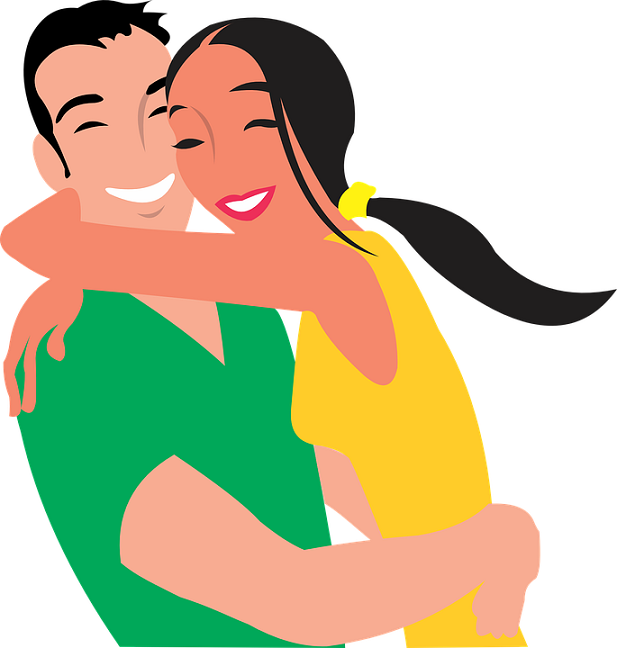 Clipart Couple Hugging
